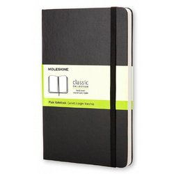 Блокнот Moleskine Classic Large A5+ 120 листов черный без линовки на сшивке (130x210 мм)